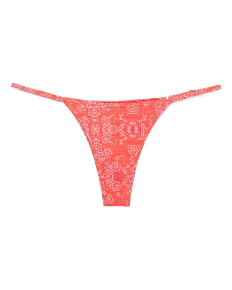 Roberta Einer x Kiss 'n Thrill Frida Bikinihöschen mit Blumen-Print - Rot Rot