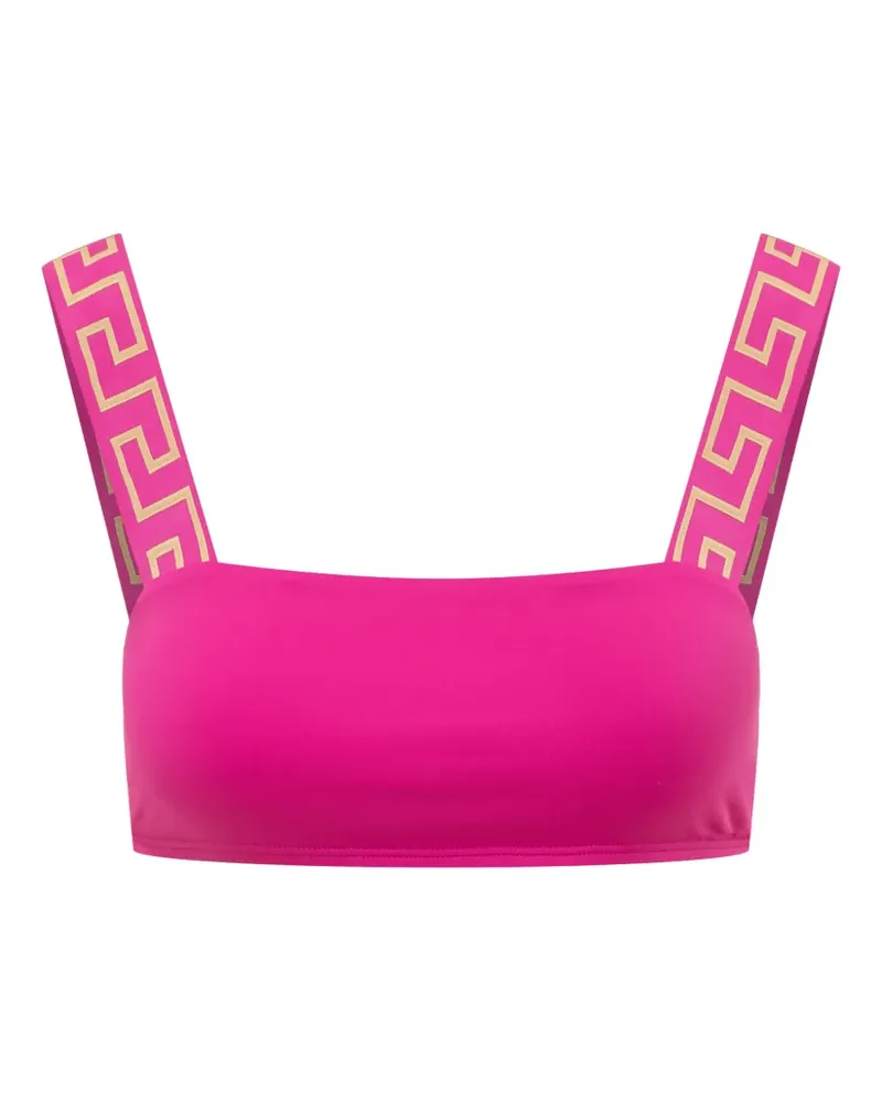 Versace greca-strap bikini top - Rosa Rosa
