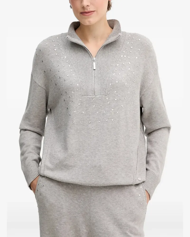 Joseph Ribkoff half-zip embellished sweater - Grau Grau