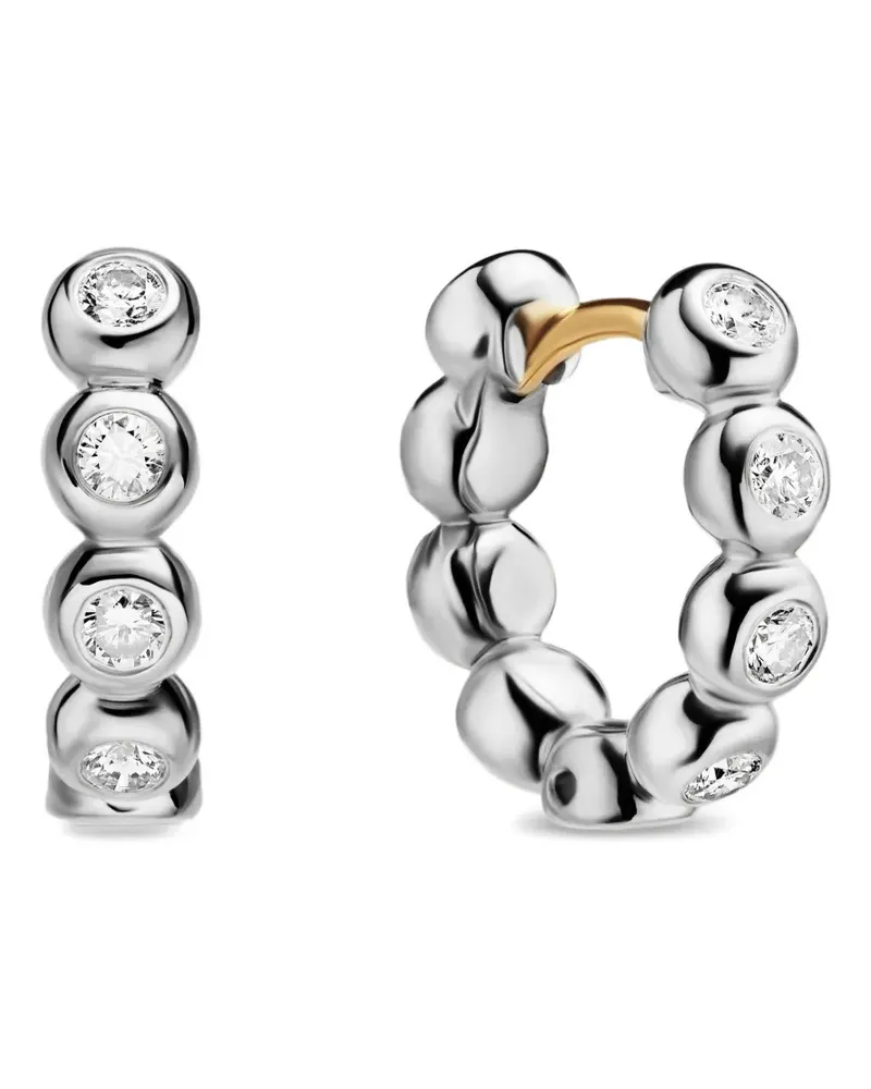 David Yurman Creolen mit Zargenfassung - Silber Silber