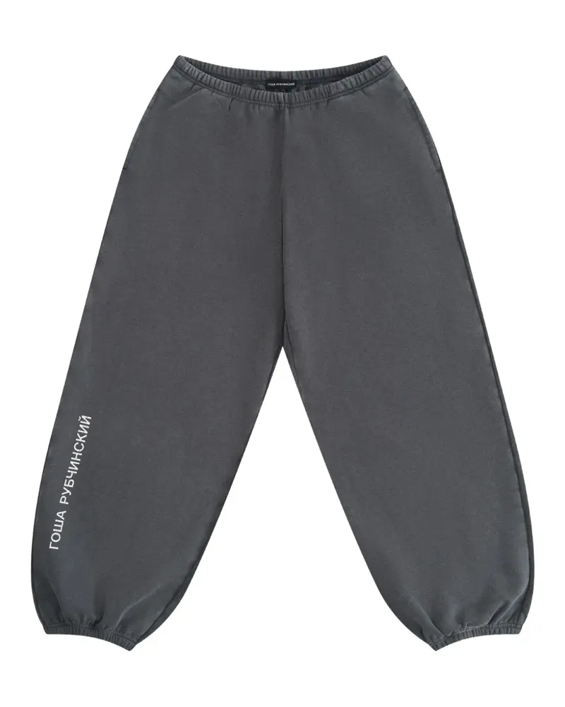 Gosha Rubchinskiy Jogginghose mit Logo-Print - Grau Grau