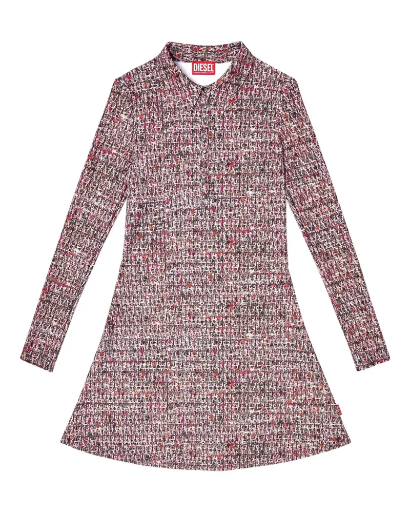 Diesel Minikleid mit Bouclé-Print - Rosa Rosa