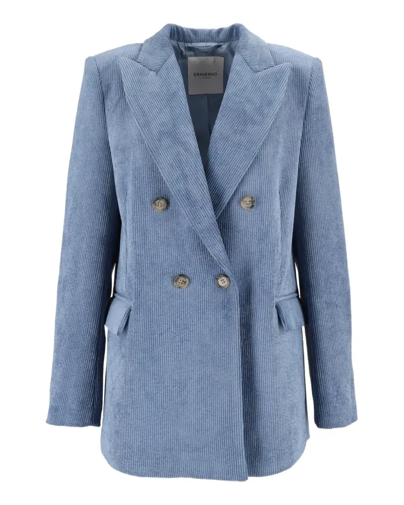 Ermanno Scervino Doppelreihige Cordjacke - Blau Blau