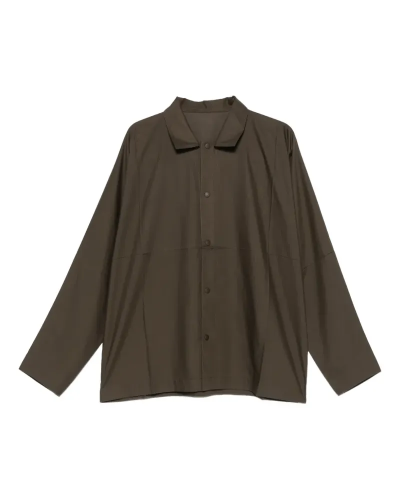 Issey Miyake Hemd mit Druckknöpfen - Braun Braun