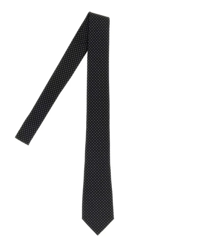 Tom Ford Seidenkrawatte mit Polka Dots - Schwarz Schwarz
