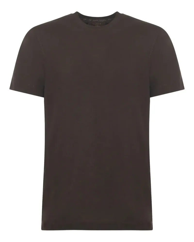 Zanone Klassisches T-Shirt - Braun Braun