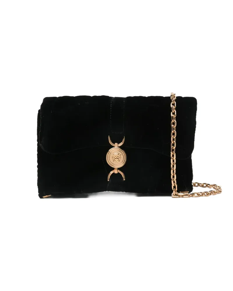 Versace Mini Kleio Umhängetasche mit Steppung - Schwarz Schwarz
