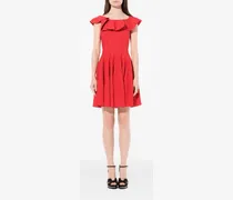 Minikleid mit Rüschen - Rot