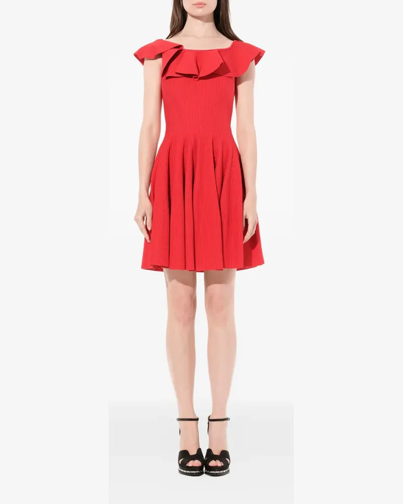 Alexander McQueen Minikleid mit Rüschen - Rot Rot