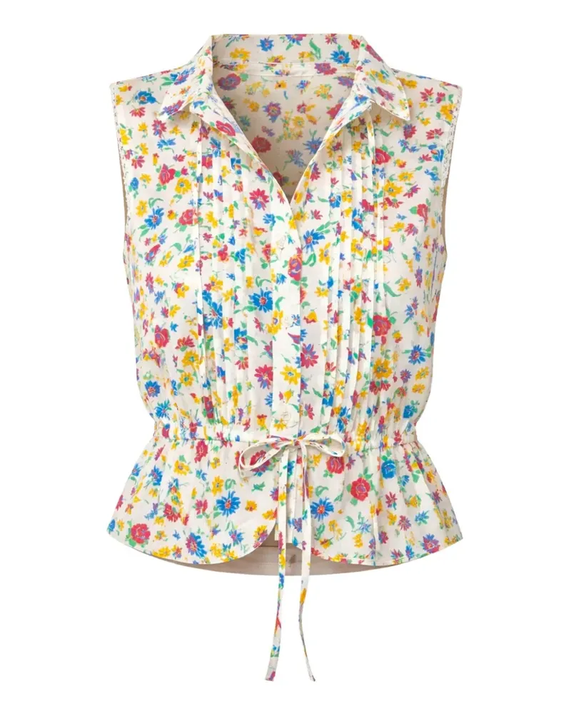 Mother The Love Letter Bluse mit Blumen-Print - Weiß Weiß