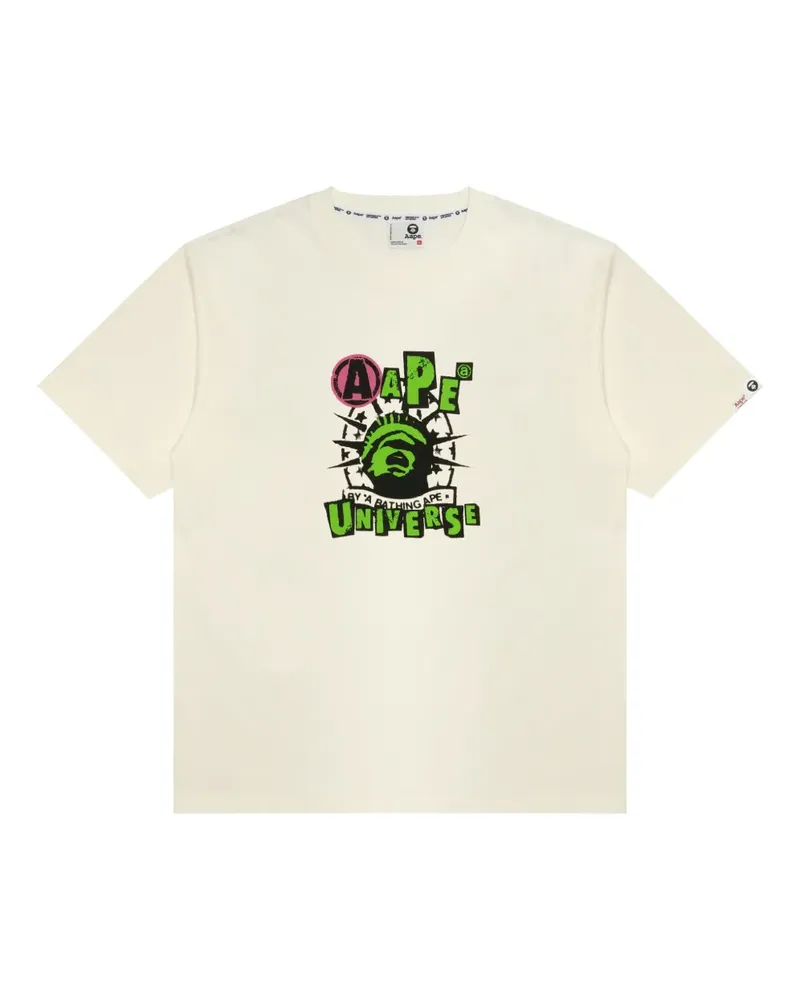 BAPE T-Shirt mit grafischem Print - Nude Nude
