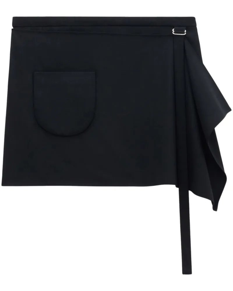 Courrèges Drapierter Maxirock - Schwarz Schwarz