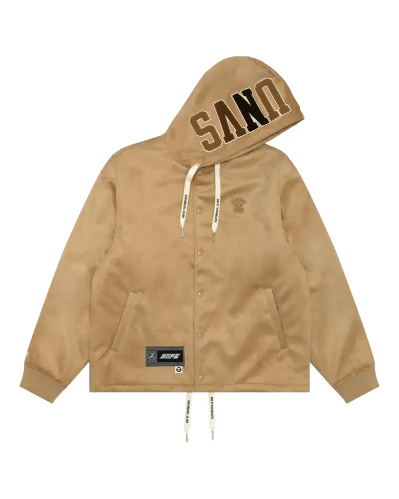 BAPE Kapuzenjacke mit Applikation - Nude Nude