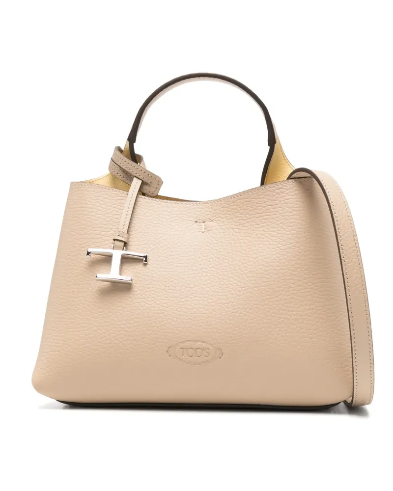 TOD'S micro T-charm tote bag - Nude Nude