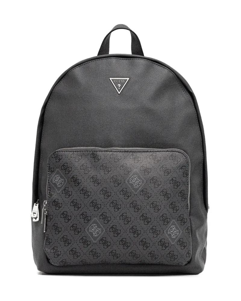 Guess triangle logo pattern backpack - Grau Grau