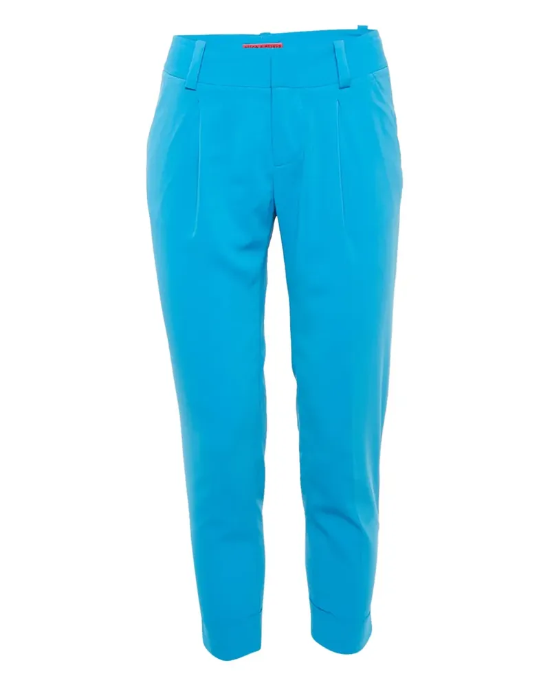 Alice + Olivia Hose aus Seide - Blau Blau