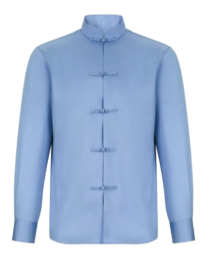 Shanghai Tang knot-button shirt - Blau Blau