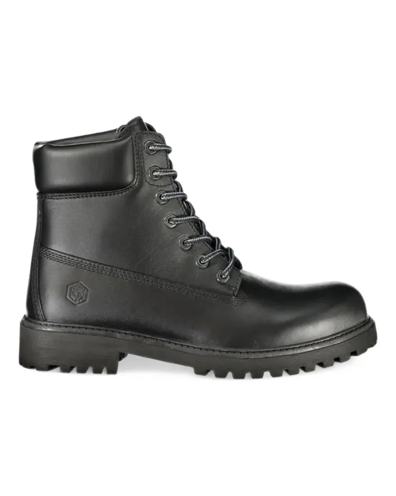 Lumberjack lace-up leather boots - Schwarz Schwarz