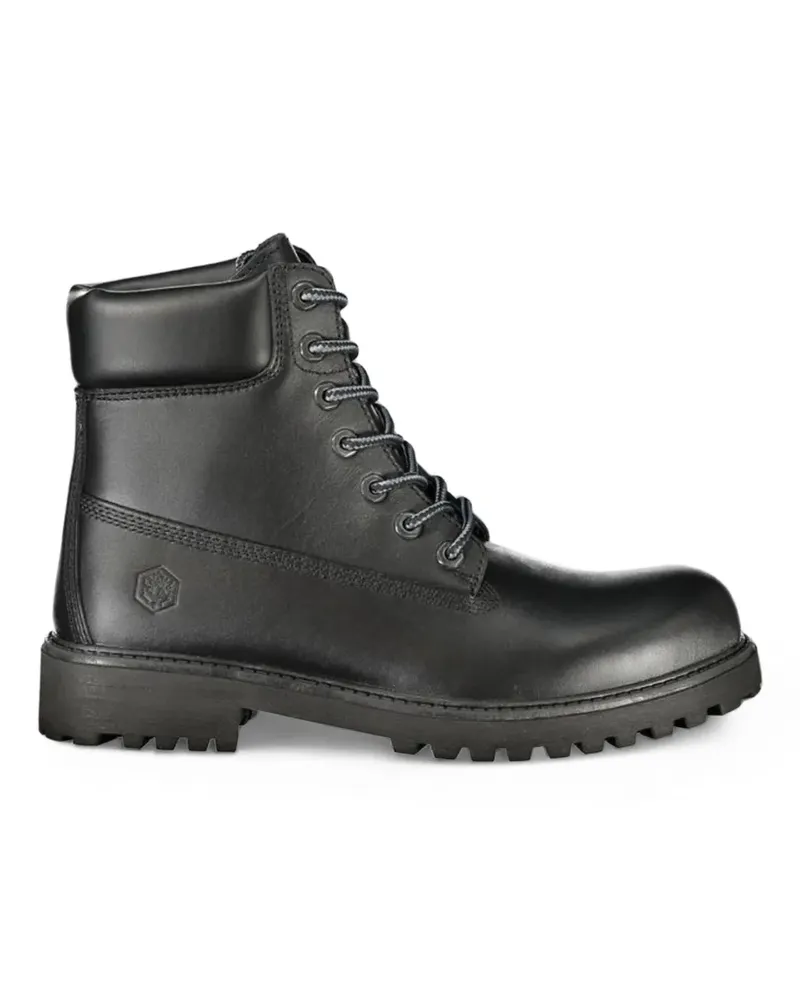 Lumberjack Schnürstiefel aus Leder - Schwarz Schwarz