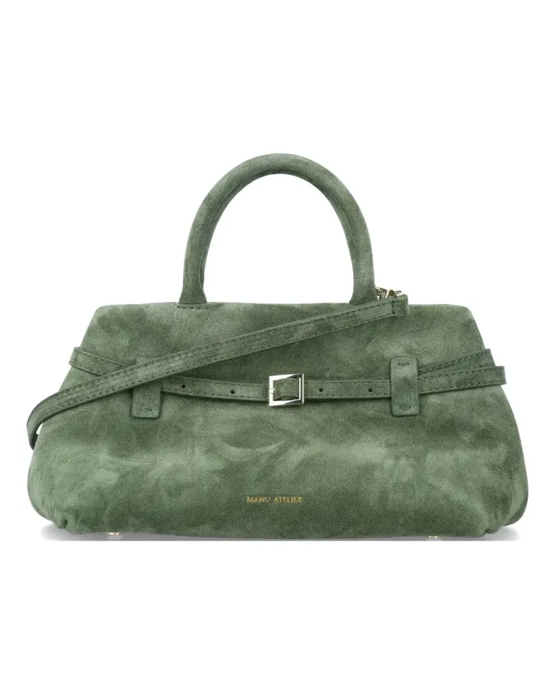 Manu Atelier 25 Le Cambon suede tote bag - Grün Grün