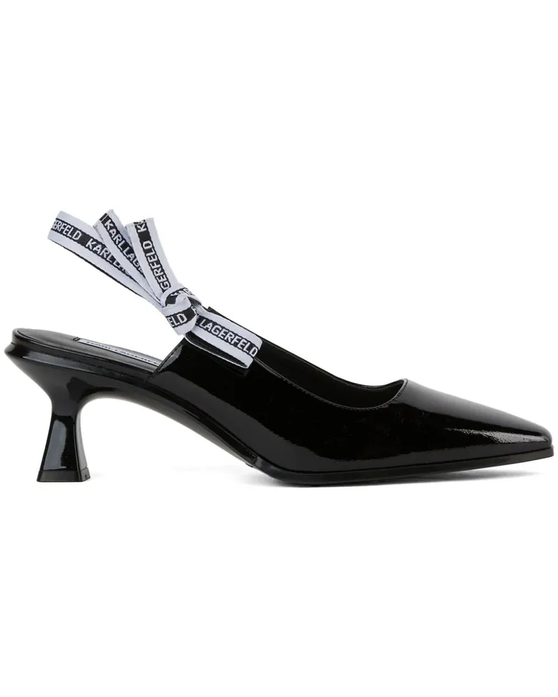 Karl Lagerfeld Panache Ribbon Slingback-Pumps 75mm - Schwarz Schwarz