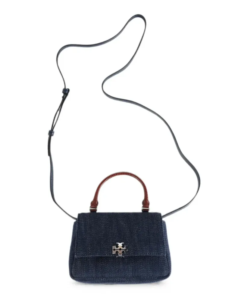 Tory Burch Charlie Portemonnaie aus Denim - Blau Blau