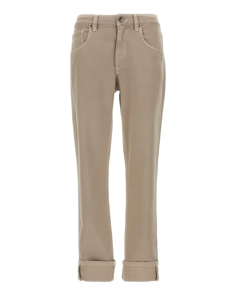 Brunello Cucinelli straight-leg five-pocket trousers - Nude Nude