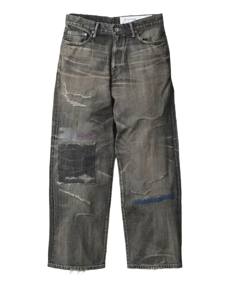 Neighborhood Savage Wide-Leg-Jeans - Grau Grau