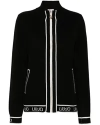 Liu Jo Cardigan mit Logo-Jacquard Schwarz