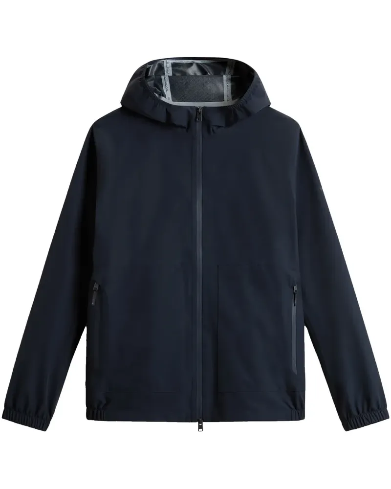 Woolrich Kapuzenjacke mit Reißverschluss - Blau Blau