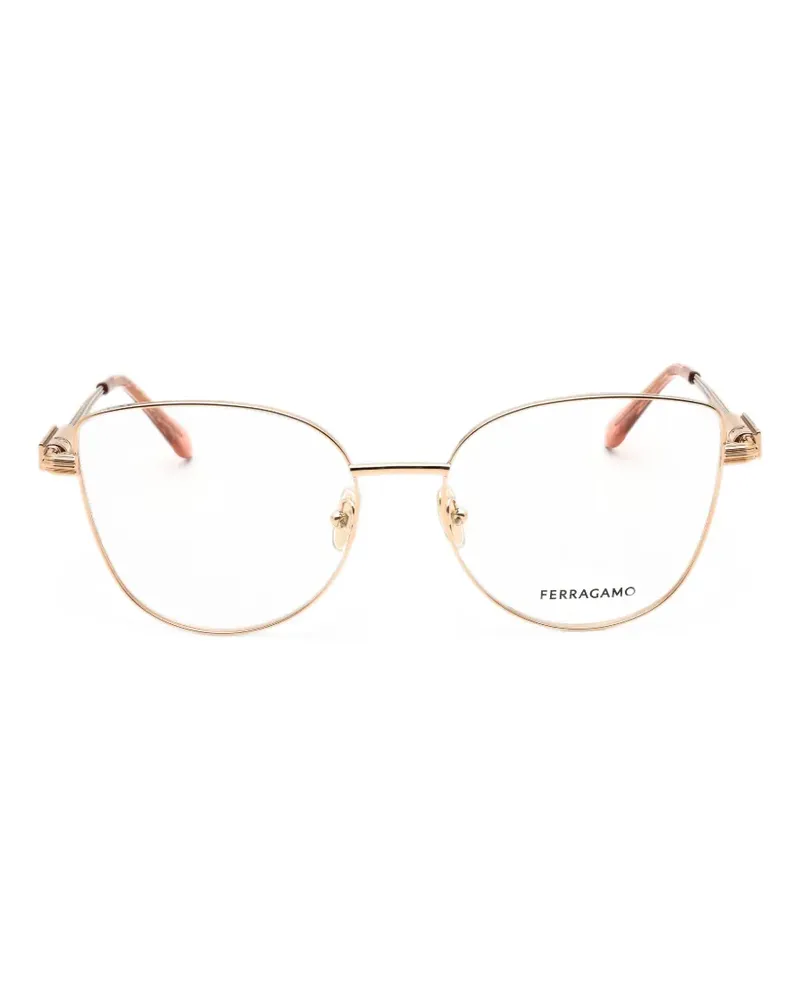 Ferragamo cat-eye frame glasses - Gold Gold