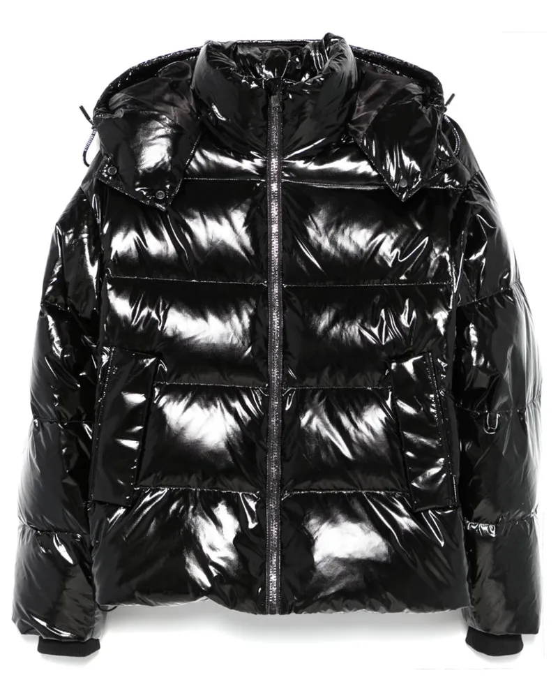Karl Lagerfeld Gefütterte Kapuzenjacke - Schwarz Schwarz