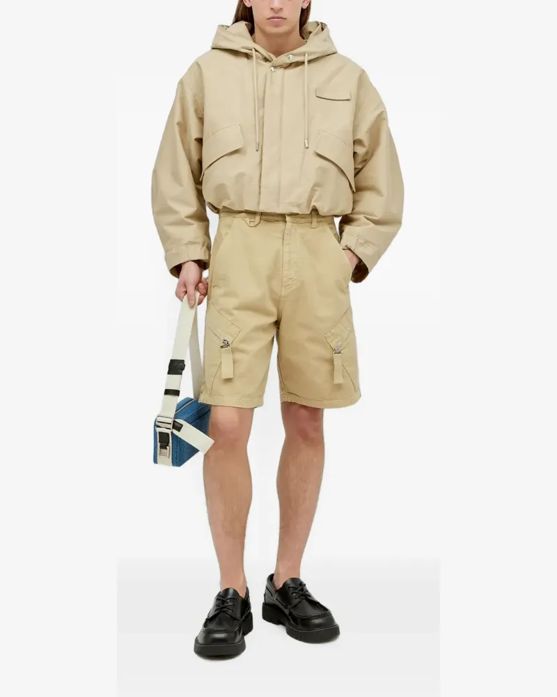 Jacquemus The Marrone Shorts aus Canvas - Nude Nude
