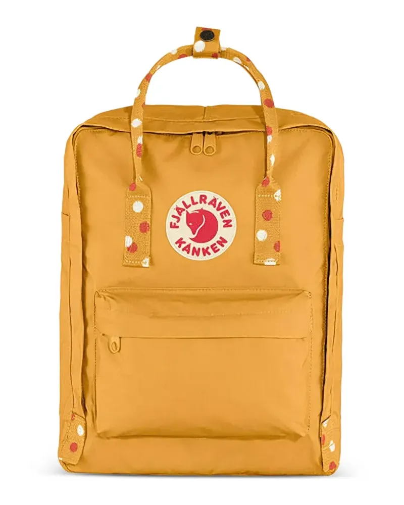 Fjäll Räven Kanken Rucksack mit Polka Dots - Gelb Gelb