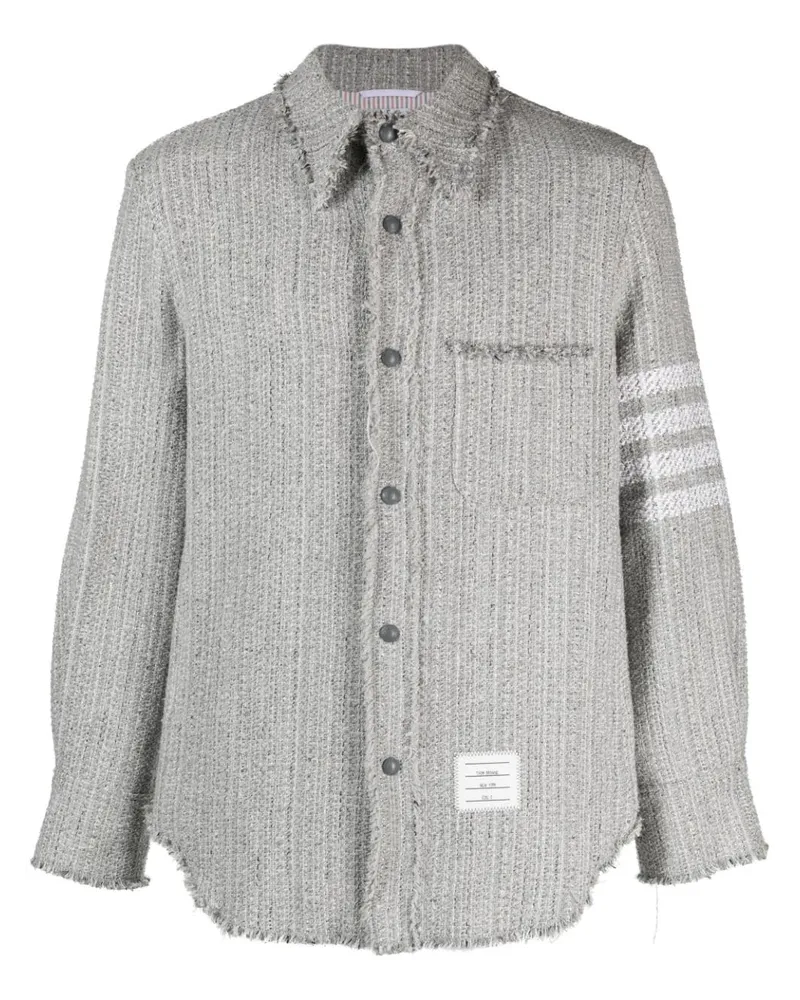 Thom Browne Hemd mit Streifen - Grau Grau