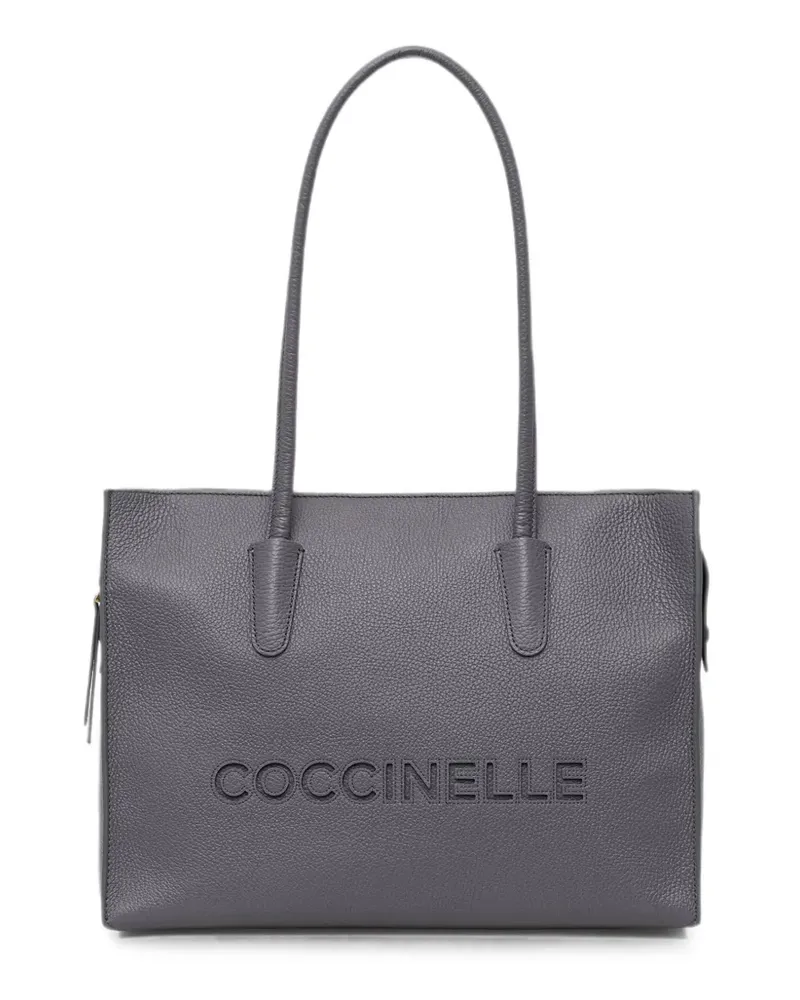 Coccinelle medium  Myrtha26 logo-embossed tote bag - Grau Grau