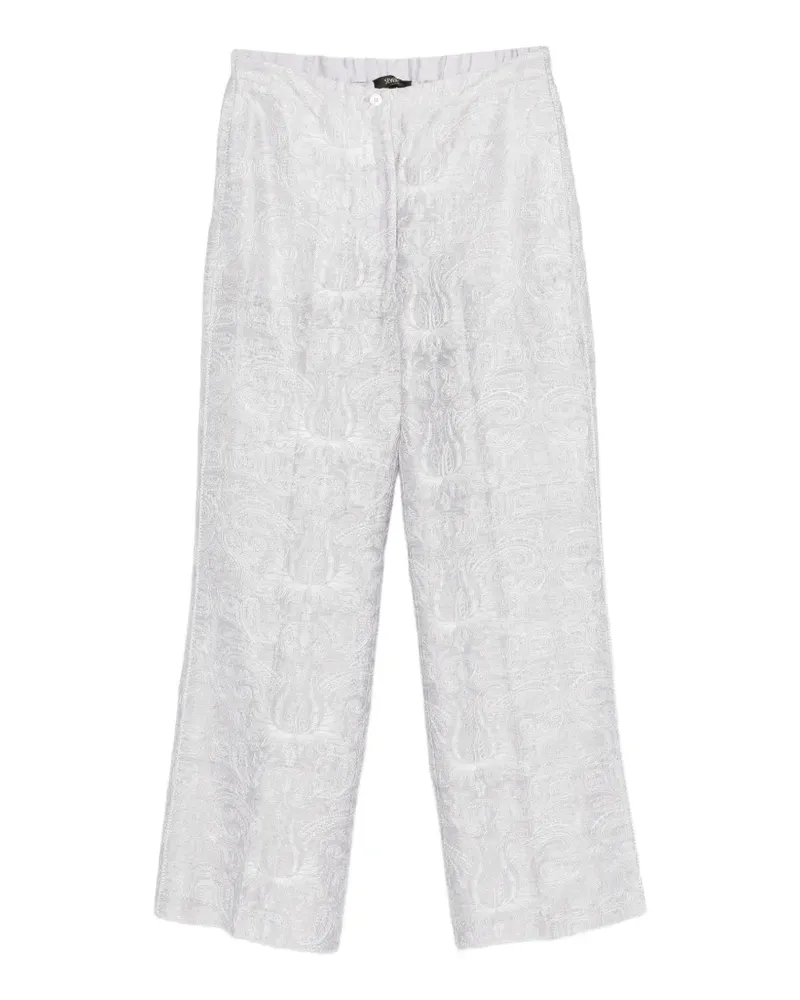 Seventy Hose mit Stickerei - Grau Grau