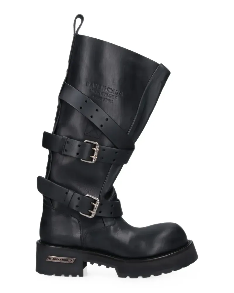 Balenciaga Venom Stiefel mit Schnallenriemen - Schwarz Schwarz