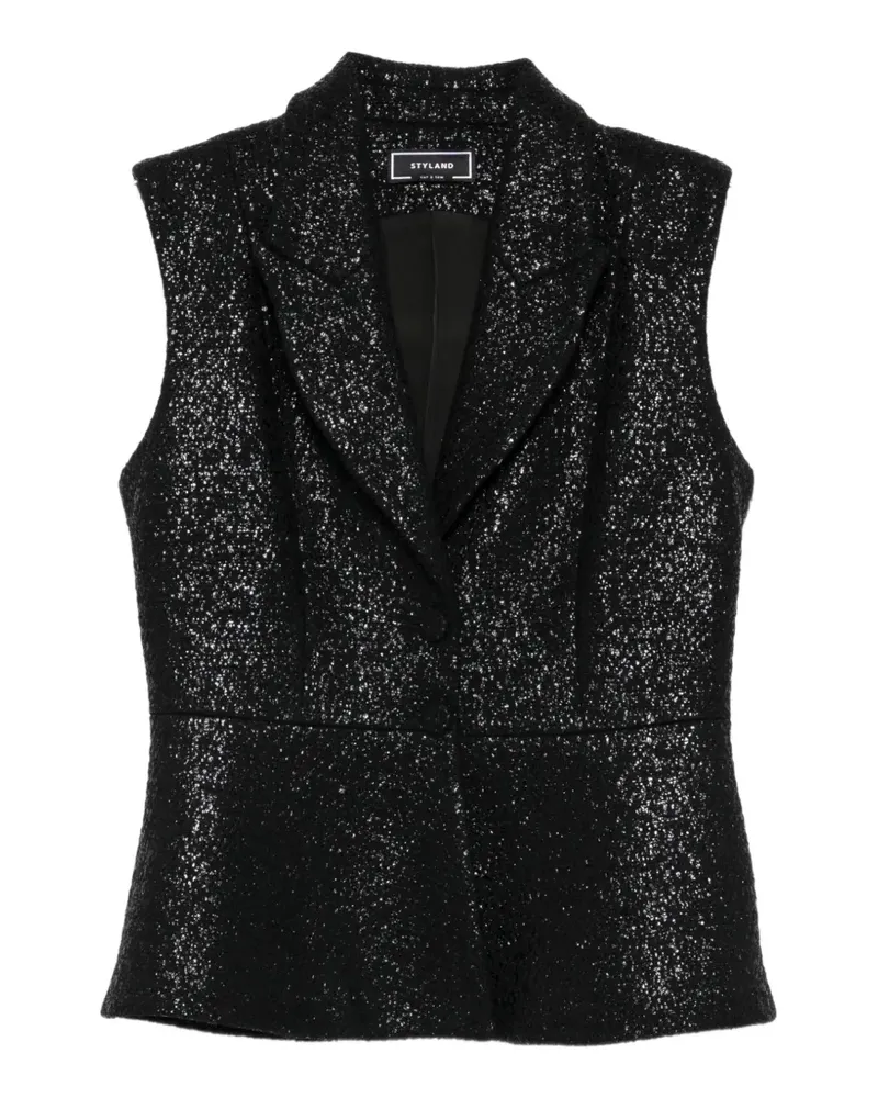 STYLAND single-breasted waistcoat - Schwarz Schwarz