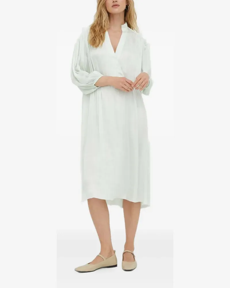 Day Birger et Mikkelsen Midikleid mit V-Ausschnitt - Grün Grün