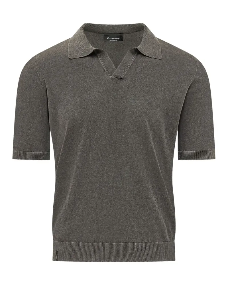 Arovescio short-sleeve polo-neck T-shirt - Grau Grau