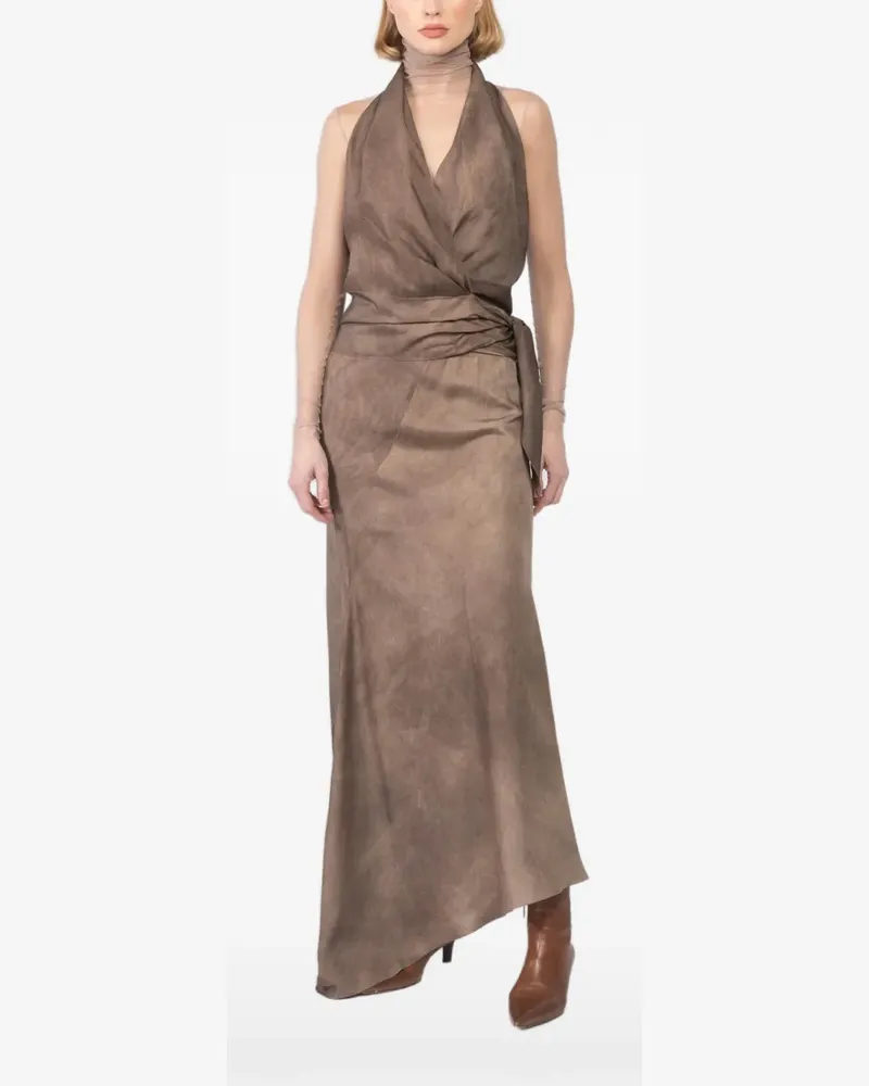 Cortana Ave halterneck tie top - Braun Braun