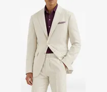 cotton-linen blend suit - Nude