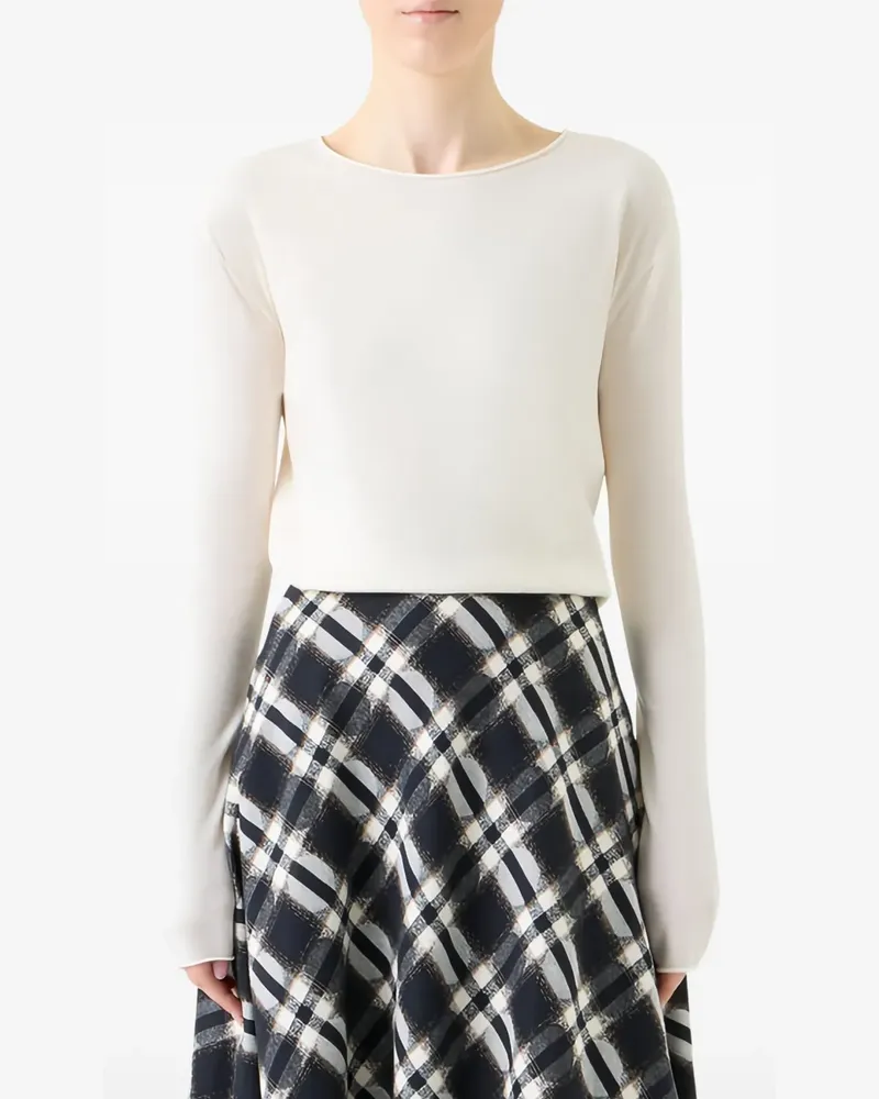 Akris Klassisches Langarmshirt - Nude Nude