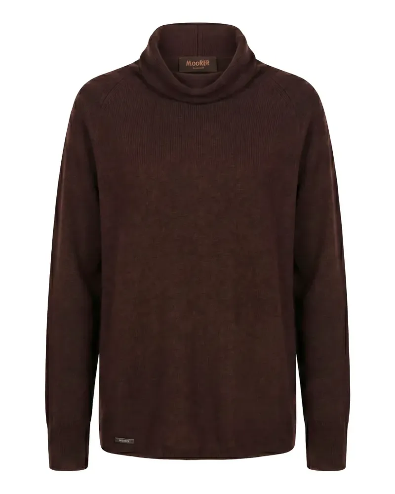 MOORER Pullover mit Raglanärmeln - Braun Braun