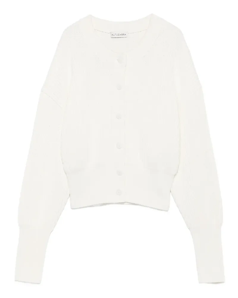 Altuzarra Gerippter Cardigan mit Knöpfen - Weiß Weiß