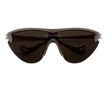 Geometrische Yukinori Range Finder Sonnenbrille - Braun