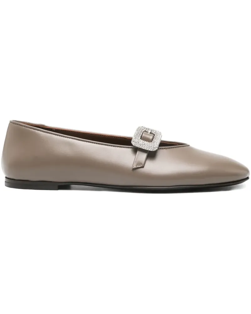 Giuseppe Zanotti Georgia Buckle Ballerinas - Braun Braun