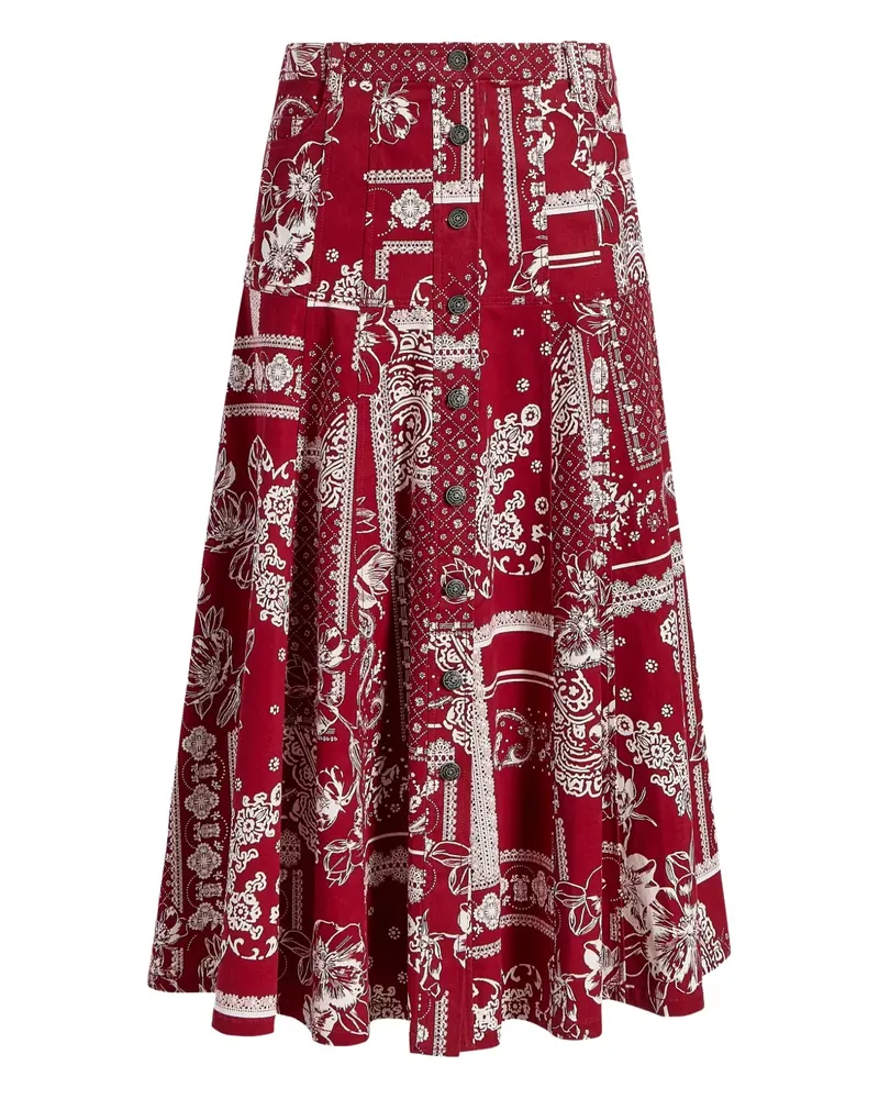 Cinq à Sept Rock mit Paisley-Print - Rot Rot