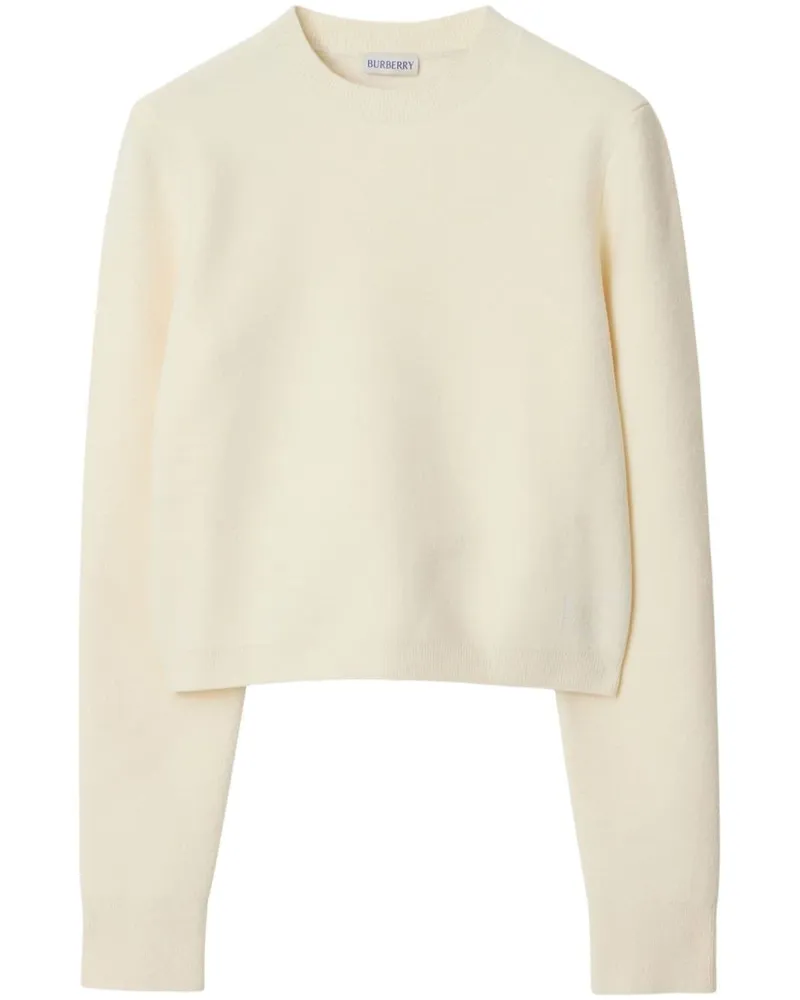 Burberry Pullover mit Chenille-Struktur - Weiß Weiß